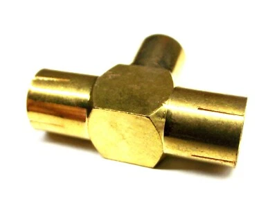 From OZ Quality 1PC RF TV AERIAL SPLITTER 2 Female x 1 Male Adaptor FREE POST! - Image 1 of 4