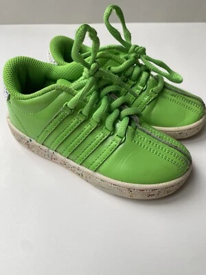 K-Swiss Kids Shoes Sz 10 Confetti Green Sneakers Lime Green Classic Patent Shoes - Image 1 of 4