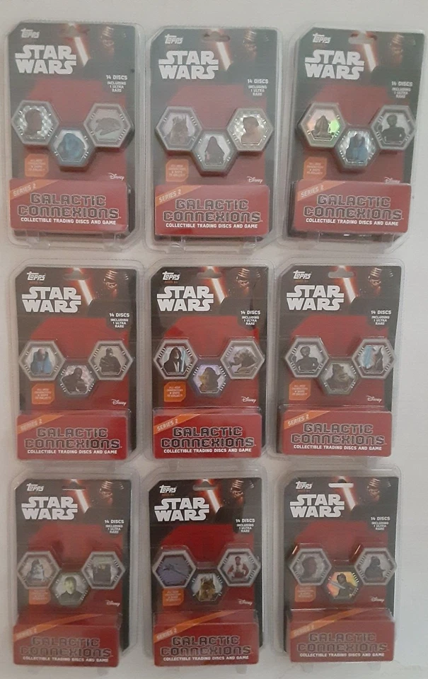 Star Wars Galactic Connexions Trading Discs & Game Series 1 Topps 2 Sets