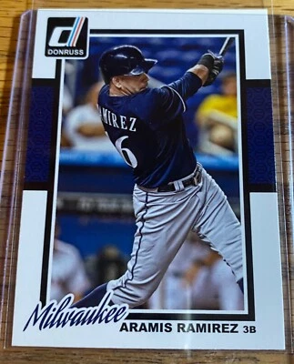 Béisbol 2014 Donruss #174 Aramis Ramírez Milwaukee Brewers MLB Foto 1 de 2