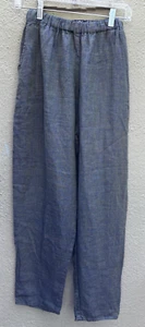 VTG FLAX JEANNE ENGELHART LINEN PANTS MED TEXTURED TAPERED multi color - Picture 1 of 10