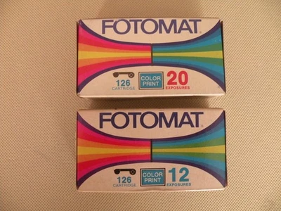 Lot # 2 FOTOMAT ASA 100 126  12  & 20 Exposure Color Print Film Exp. May 1982 - Image 1 of 4