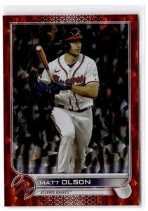 2022 Topps Update Matt Olson #US2 Red Foil #/199 Atlanta Braves - Picture 1 of 2
