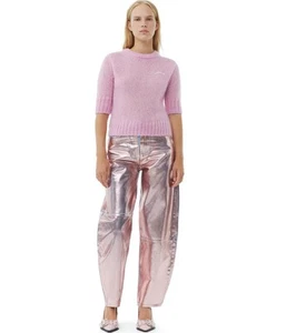 NUEVO CON ETIQUETAS Ganni LÁMINA LILA DENIM STARY 27 - Imagen 1 de 10