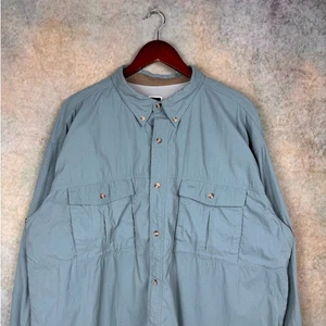 The North Face Tekware Button Down Shirt Mens Sz XXL BNWT Green Nylon Outdoor - Picture 1 of 8
