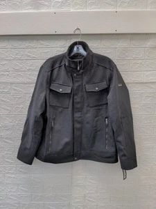 New Kenneth Cole Men's CF Exposed Coil Zip Soft Shell Jacket Dark Grey Sz XXL - Picture 1 of 15