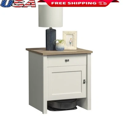 Robot Vacuum Storage Table W/ Charging Station Concealed Compartment Home Use - Image 1 of 4