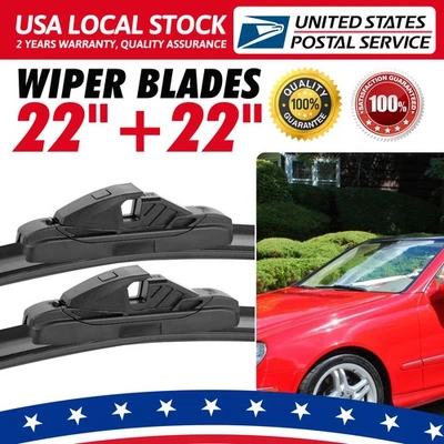 FOR Mercedes-Benz C280 2006-2007 C320 2004-2005 Windshield Wiper Blades 22"22" - Image 1 of 4