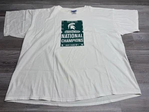 Vintage Michigan State Spartans 2000 Final Four Champions T-Shirt Mens Size 2XL - Picture 1 of 11