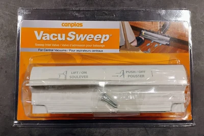 FITS FOR CANPLAS Canplas Vacu Sweep Sweep Inlet Valve For Central Vacuum Vac Pan In White