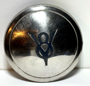Vintage 1930’s Ford Car / Truck Stainless Hubcap V8 Logo Authentic Original - Picture 1 of 11