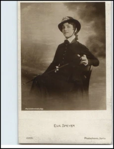 Celebridad ~1910/20 Foto Real Postal Retrato EVA SPEYER - Imagen 1 de 1