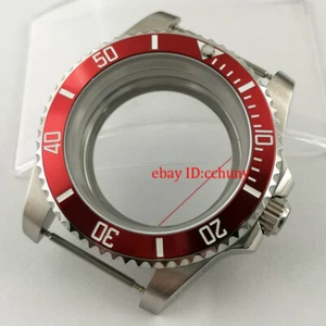 40mm Cristal Zafiro Estuche Reloj Bisel Rojo Titanio Ajuste NH35 NH36 Movimiento - Imagen 1 de 6