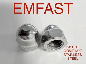 3/8 inch UNC dome cap acorn nuts stainless steel grade A2 nut - Picture 1 of 2