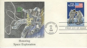 #2419 $2.40 Priority Mail FDC, KAREN'S Hand-painted cachet Perfect! - Picture 1 of 1