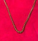 22 Inch Man Woman 3mm Gold Plated Stainless Steel Braided Wheat Necklace