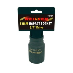 32mm DEEP IMPACT SOCKET NEILSEN TOOLS 3/4" Drive 6 Point Single Hex Design 2427 - Picture 1 of 3