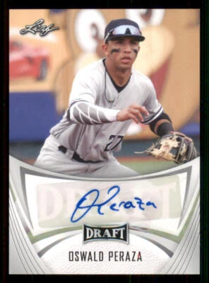 2021 Leaf Draft AUTO #BAOP1 Oswald Peraza - Image 1 of 2