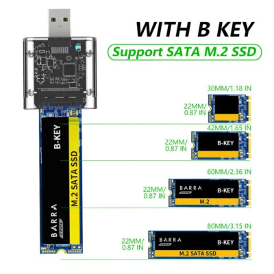 M2 SSD Case SATA Chassis High-speed USB 3.0 Adapter 5Gbps Gen 1 SSD Disk Boxes - Bild 1 von 4