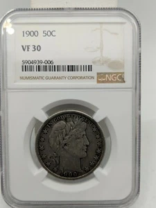 1900 50C Barber Liberty Head Half Dollar  - Picture 1 of 6