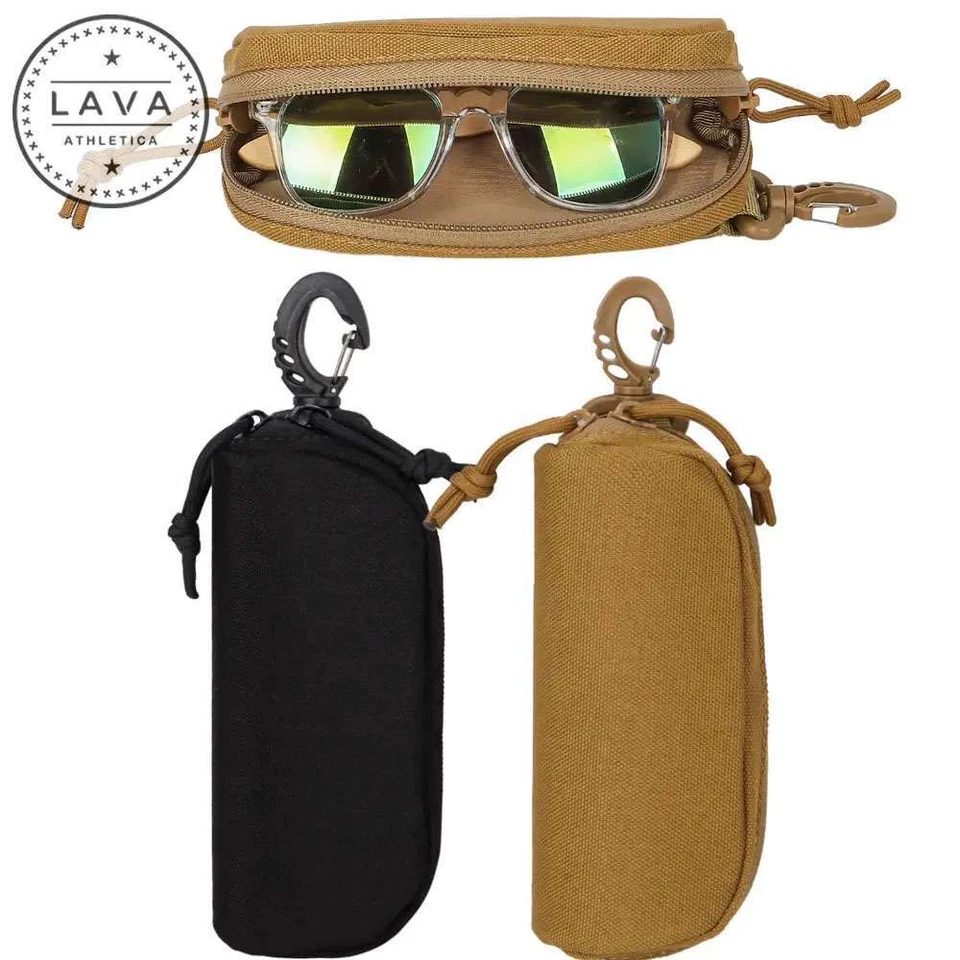 Tactical Molle Eyeglass Case Glasses Pouch Sunglasses Bag with Carabiner Hook US - Image 1 of 4