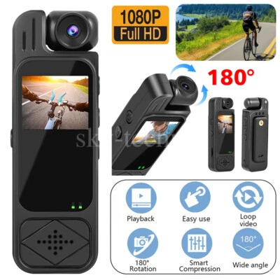 HD 1080P Mini Körperkamera Nachtsicht Videorecorder Polizei Body Sport Camera - Bild 1 von 4