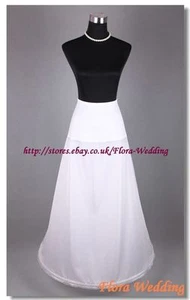 1-Hoop Spandex Waist Wedding/Prom Petticoat/Single One Hoop Crinoline/Underskirt - Picture 1 of 3