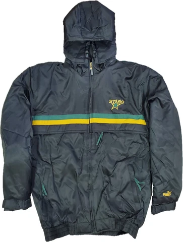 Dallas Stars Men's Black Puff Full Zip Jacket with Removable Hood By Puma NWT Cover