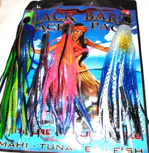 4 Black Bart Fishing Lures Big Game Trolling Tuna Marlin Mahi Dorado Rigged Lot - Picture 1 of 3