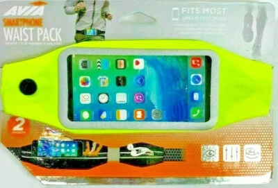 Dois novos smartphones Avia corrida/caminhada/bicicleta/corrida pacote de cintura reflexivo - Imagem 1 de 4