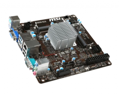 For MSI N3050I ECO motherboard N3050 FM2 DDR3 32G VGA+DVI+HDMI M-ITX Tested ok - Image 1 of 3