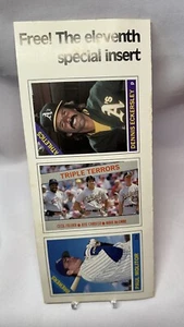 McGwire Rare Uncut Panel Baseball Magazine Insert Cards # 64, 65, 66.  1991 - Picture 1 of 3