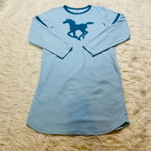 Carters Nightgown Girls XL Horse Micro Fleece Long Sleeve Midi Sleep Pajamas - Picture 1 of 9
