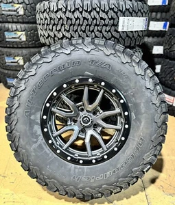 5) 17x9 Fuel D680 Rebel Gray Wheels 35" BFG KO2 AT Tires 5x5 Jeep Wrangler JK JL - Picture 1 of 5