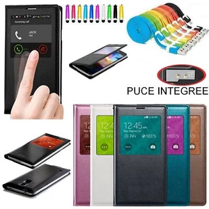 Etui Housse Coque rabat-clapet Flip cover view pour Samsung Galaxy Alpha G850 - Photo 1 sur 7