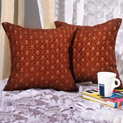 Couch Pillow cover living room brown decorative pillows for sofa designer pillow - Image 1 of 4