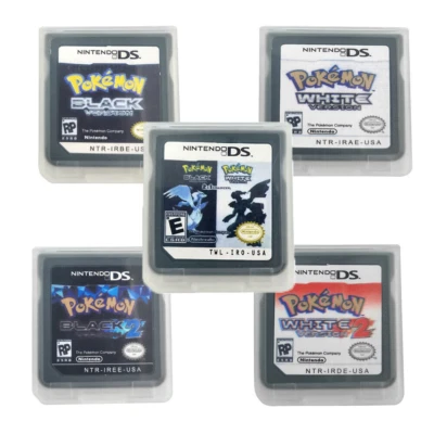 NDS 2DS 3DS XL Pokemon lack / White / Black 2 / White2 Game Card US Version