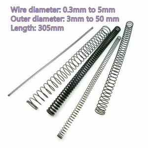 Alambre de resorte de compresión largo 305 mm diámetro 0,3 mm - 6 mm resorte de presión pequeño - Imagen 1 de 28
