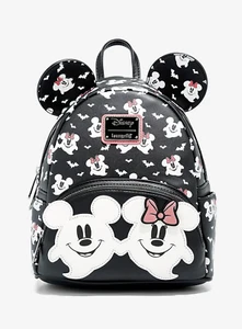 Mini Mochila Loungefly Disney Mickey and Minnie Mouse Fantasmas Brilla en la Oscuridad - Imagen 1 de 5