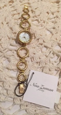 ❤️RELOJ PULSERA NOA ZUMAN "Los Anillos del Árbol" 7" Oro Esterlina 925 Vermeil Nuevo Con Etiquetas Foto 1 de 4