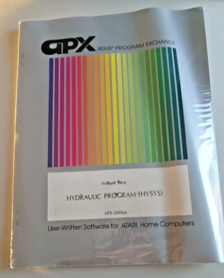 Hydraulic Program (HYSYS);Atari 400/800/LX/XE W/Disk&Manual APX-20066 -Paperback - Image 1 of 2