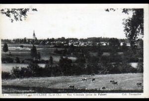 PIERREFITTE-sur-SAULDRE (41) BOVINS en PATURAGE , VILLAS & EGLISE vers 1930-1940