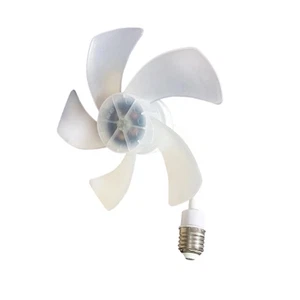 E27 LED Bulb Fan 3 Speeds Practical Fan Light Plastic Texture for Warehouse - Picture 1 of 8