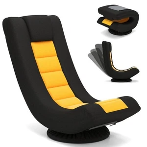 360° Swivel Gaming Chair 4 Position Adjustable Folding Floor Sofa Padded Seat US - Picture 1 of 20