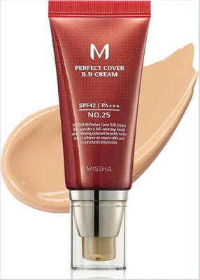 M Perfect Cover B.B Cream, SPF 42 PA+++, No. 25 Warm Beige, 1.69 oz (50 ml) - Image 1 of 4