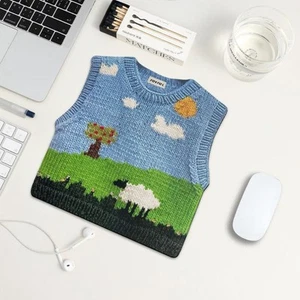 Cute Knitted Sweater Keyboard Mice Mat Diatomite Desk Cushion Desktop - Afbeelding 1 van 11