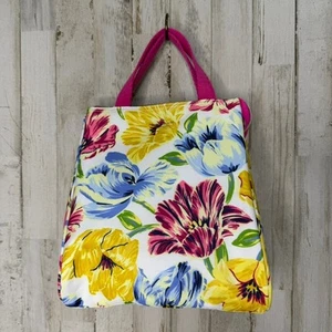 NWT Kate Spade New York Floral Tote Lunch Bag Multicolor Pink Handle - Picture 1 of 8