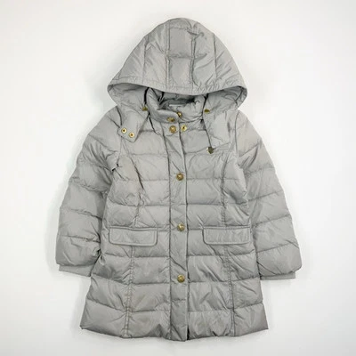 ARMANI JUNIOR Duck Down Puffer Jacket Parka Preppy Luxury Winter Coat 5 A Gray - Image 1 of 4
