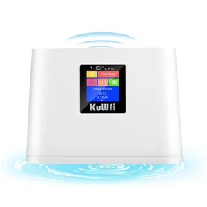 4G LTE Router with SIM Card Slot, Mobile WiFi Hotspot with LCD Display RJ45 |... - Picture 1 of 9