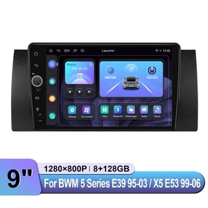 Unidad principal inalámbrica CarPlay de 9 pulgadas para BMW Serie 5 E39 1995-2003/X5 E53 1999-2006 - Imagen 1 de 16